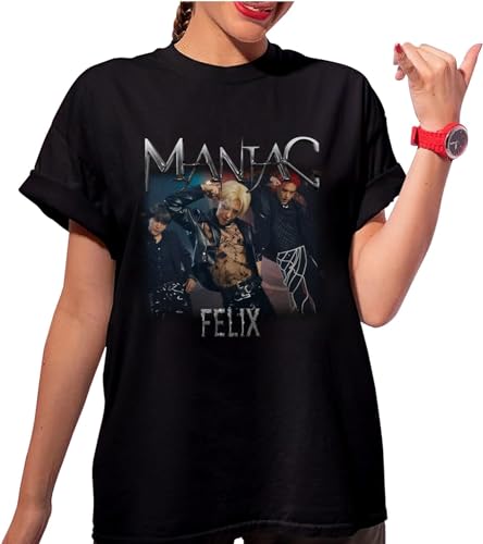 Kpop S.tra.y K.id.s T-Shirt M.ania.c S.K.Z F.eli.x Funny T-Shirt Kpop Fan Gift Shirt(X-Large) von kouxi