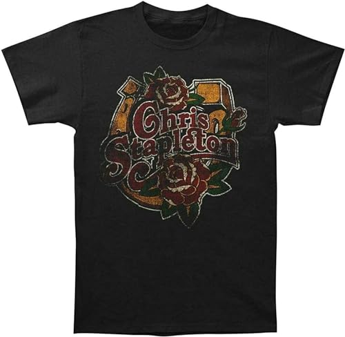 Men's Chris Stapleton Horseshoe Roses T-Shirt(Large) von kouxi