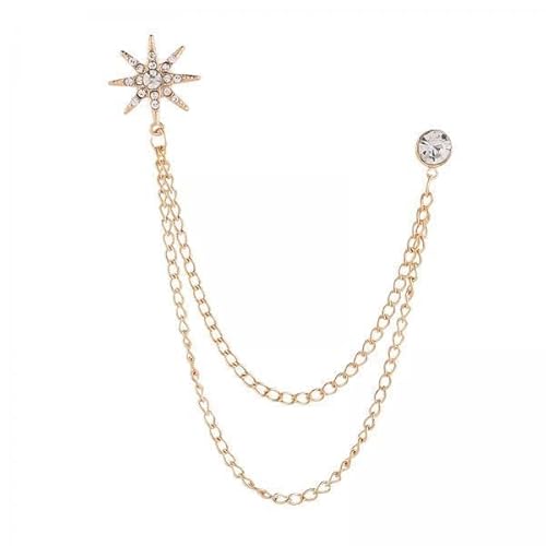 kowaku 2 X Herrenbrosche, Anzugnadel, Quastenketten Anstecknadel, r Schmuck, Charm Brosche, Anstecknadel, Hängende Ketten, Broschen für Mantel, 4 Stück von kowaku