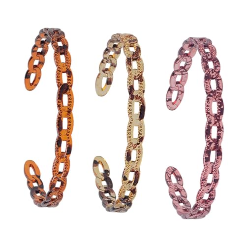 kowaku 3x einfarbige Stirnbänder, Haarbänder, bequem, U-Form, trendig, rutschfest, mit Zähnen, Haar-Accessoires für Damen, Zahnkamm-Stirnbänder von kowaku