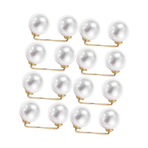 kowaku 8X Künstliche Brosche Pins Anti Exposition Ausschnitt Pins für Mädchen, Weiß von kowaku