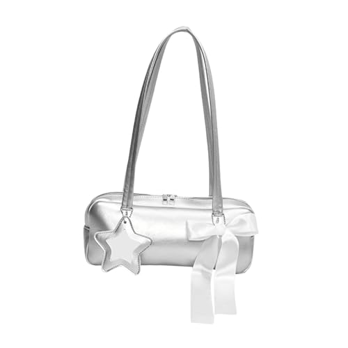 kowaku Achseltasche Freizeit Handtasche Clutch Handtasche für Strand Reisen Dating Lady, Silber von kowaku