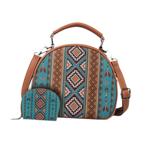 kowaku Bohemian Muster Frauen Handtasche Leinwand Umhängetasche für Ereignisse Mutter Geschenk Pendeln, GrÜn von kowaku