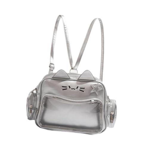 kowaku Cat Ita Tasche Pin Display Rucksack für Geburtstag Cosplay Party Gastgeschenk Anime Figur, Silber von kowaku