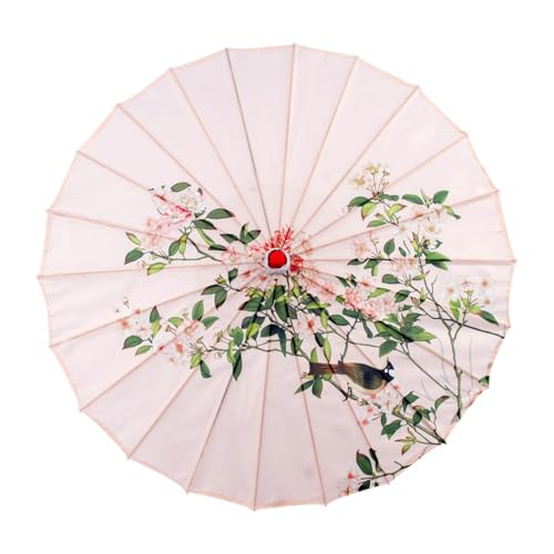 kowaku Chinesischer Regenschirm aus geöltem Papier, antiker Sonnenschirm für Partys, Hochzeiten, Tanzen, Style D von kowaku