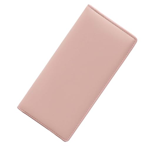 kowaku Damen-Geldbörse, Clutch, Handtasche, stilvoll, mit Reißverschlusstasche, minimalistisch, Karten-Organizer, dünne Geldbörse, Kartenhalter, Rosa von kowaku