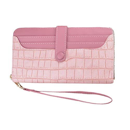 kowaku Damen Geldbörse mit Armband, Langformat, Elegante Handy-Clutch aus Kunstleder, Kartenetui, PINK von kowaku