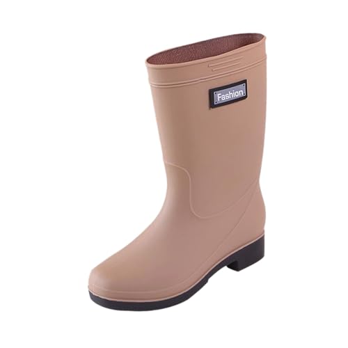 kowaku Damen-Gummistiefel mit Wadenhöhe, wasserdicht, vielseitige Arbeitsstiefel, rutschfeste Gummistiefel, Regenschuhe für unterwegs, Khaki EU Größe 37 kowaku Damen-Gummistiefel mit Wadenhöhe, wasserdicht, vielseitige Arbeitsstiefel, rutschfeste Gummistiefel, Regenschuhe für unterwegs, Khaki EU Größe 37 von kowaku