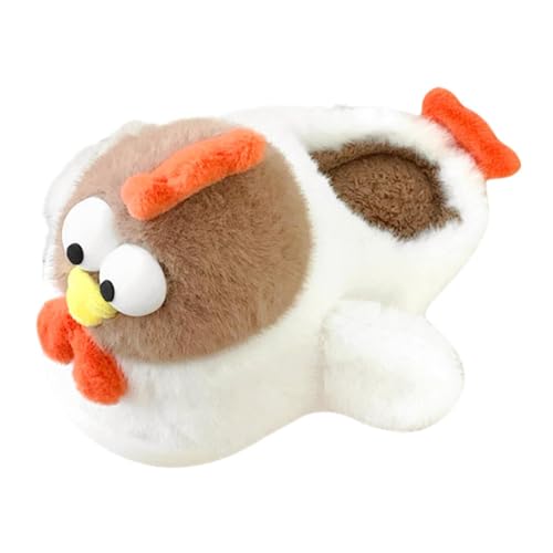 kowaku Damen Plüsch Hausschuhe, Süße Küken-Baumwollhausschuhe, Casual Hühner Hausschuhe, Winterwarme Hausschuhe Rutschfest, Cartoon Chicken Plüsch Pantoffeln für Wohnzimmer Winnter Hause, Eu 38 bis 39 von kowaku