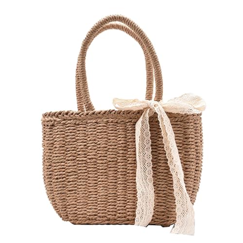kowaku Damen Strohtasche, handgewebte Rattan Tote Clutch Handtasche Sommer Strand von kowaku