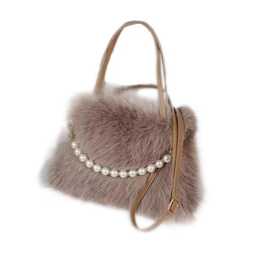kowaku Damen-Tasche aus Plüsch, Trendige Tragetasche, Abnehmbarer Riemen, für Dating, Pendeln, Einkaufen, Kaffee kowaku Damen-Tasche aus Plüsch, Trendige Tragetasche, Abnehmbarer Riemen, für Dating, Pendeln, Einkaufen, Kaffee von kowaku