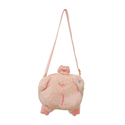 kowaku Damen Tasche mit Cartoon-Schweinchen, stilvolle Damentasche zum Einkaufen, für die Arbeit, zum Geburtstag, im Freien, Schultertasche20cmx15cm von kowaku