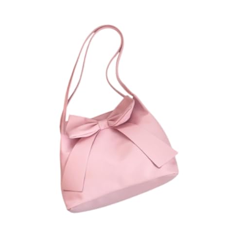 kowaku Damen-Umhängetasche, Hobo-Tasche mit Schleifendekor, für Outdoor-Street-Urlaubseinkäufe, Rosa von kowaku