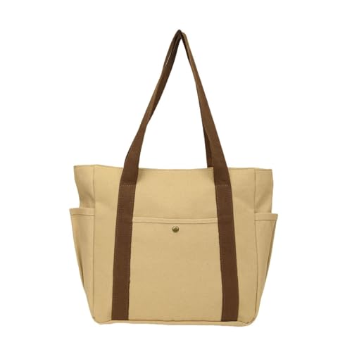 kowaku Damen-Umhängetasche, modische Canvas-Schultasche für Partys, Khaki von kowaku