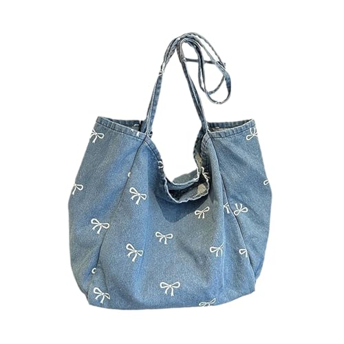 kowaku Damen-Umhängetasche, tragbare Denim-Tragetasche für die Arbeit im Freien, Pendeln, Urlaub von kowaku