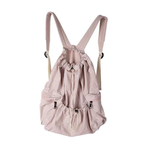 kowaku Draw String Rucksack Casual Rucksack für Geburtstagsgeschenk Wanderung Frauen Männer Reisen, Rosa von kowaku