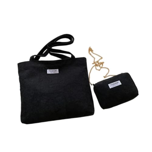 kowaku Einkaufstasche mit Kleiner Umhängetasche, tragbare, lässige Handtasche für Ausflüge, Strand, Dating, Schwarz kowaku Einkaufstasche mit Kleiner Umhängetasche, tragbare, lässige Handtasche für Ausflüge, Strand, Dating, Schwarz von kowaku