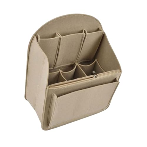 kowaku Geldbeutel Organizer Einsatz Innenbeutelbehälter Beutel, Divider Organizer Bag Liner Filzbeutel Organizer für Einkaufstaschen Eimerbeutel, Khaki von kowaku