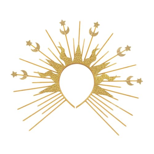 kowaku Halloween-Haarreif mit Heiligenschein-Krone, Sonnengott-Haarband, leichte Kopfbedeckung, Haarreif zum Anziehen, Mottoparty von kowaku