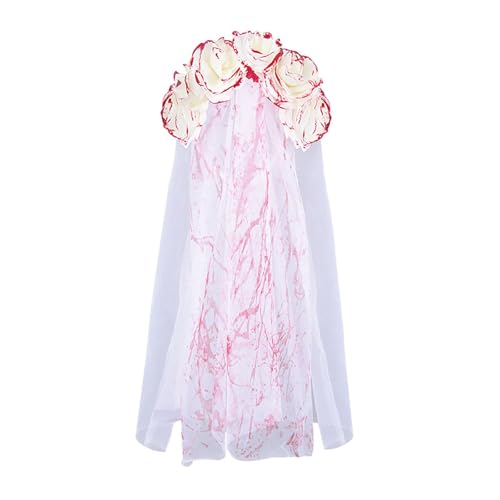 kowaku Halloween Schleier Braut Kopfbedeckung Cosplay Horror Stirnband für Geburtstag Halloween von kowaku