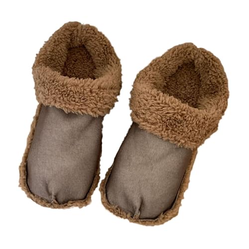 kowaku Hausschuhe Plüschfutter Hausschuhe Futter Herausnehmbarer weicher waschbarer Ersatz Wiederverwendbarer bequemer Schuhüberzug Innenfutter aus, Braun, 26cm von kowaku