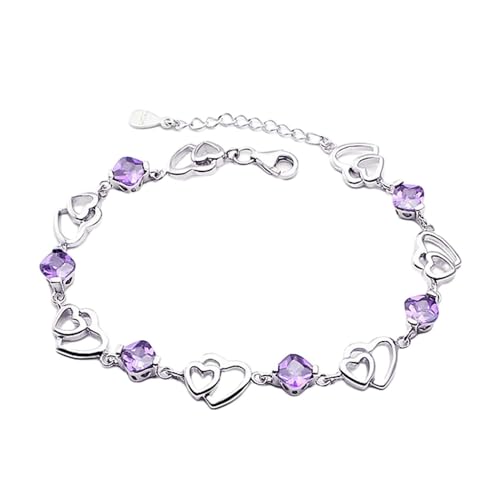 kowaku Kettenglied-Armband, Valentinstag-Armband, Armband für Frauen, Herz-Charm-Armband für BFF, 16.5 cm von kowaku