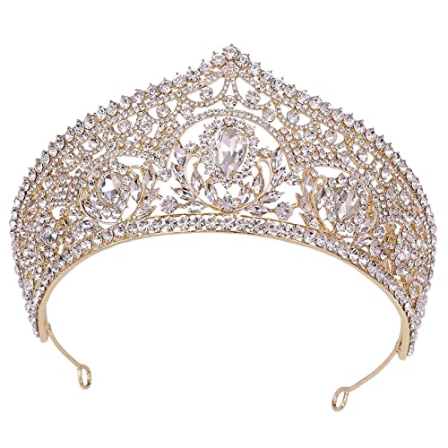 kowaku Krone Tiara, Frauen Hochzeit Kristall Braut Stirnband Braut Braut Krone Kopfschmuck für Hochzeit Party Brautjungfer Karneval Verlobung Aureate von kowaku