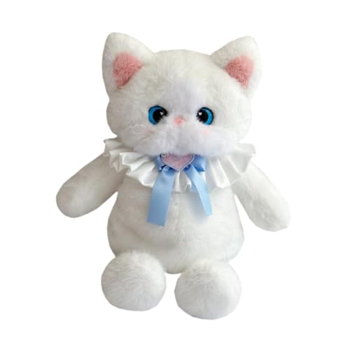 kowaku Netter gefüllter Katzen -Rucksack, Tiertüte, liebevolle lebensee gefüllte Spielzeug trendy Rucksack -Reise -Daypack für Erwachsene Mädchen Kinder, Weiß von kowaku