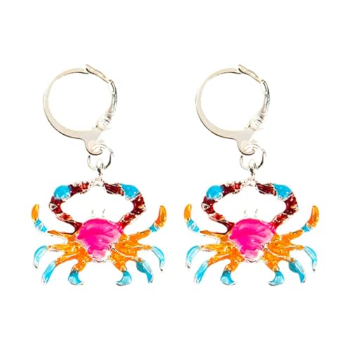 kowaku Ohrhänger, Creolen, Geschenk für Damen, Legierung, ästhetische Krabbenform, modischer Schmuck für Verlobung, Geburtstag, Muttertag, Orange kowaku Ohrhänger, Creolen, Geschenk für Damen, Legierung, ästhetische Krabbenform, modischer Schmuck für Verlobung, Geburtstag, Muttertag, Orange von kowaku