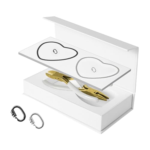 kowaku Permanente Armbänder Kit Paare Armbänder passende Freundin und Freund DIY Bracelet Making zum Jubiläum, 1 Schwarz 1 Silber von kowaku