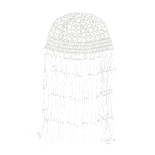 kowaku Quaste Perle Kopfstück Kappe Elegante Hochzeit Quaste Kappe für Leistung Parteien, Weiß kowaku Quaste Perle Kopfstück Kappe Elegante Hochzeit Quaste Kappe für Leistung Parteien, Weiß von kowaku