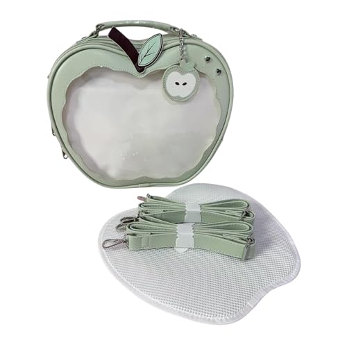 kowaku Rucksack Im Cartoon Design mit Apfelmotiv für Schule Und Freizeit, Grün von kowaku