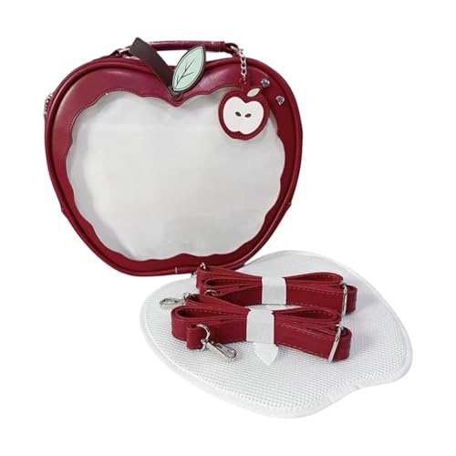 kowaku Rucksack Im Cartoon Design mit Apfelmotiv für Schule Und Freizeit, Rot von kowaku