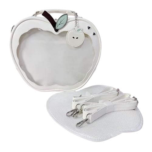 kowaku Rucksack Im Cartoon Design mit Apfelmotiv für Schule Und Freizeit, Weiß von kowaku