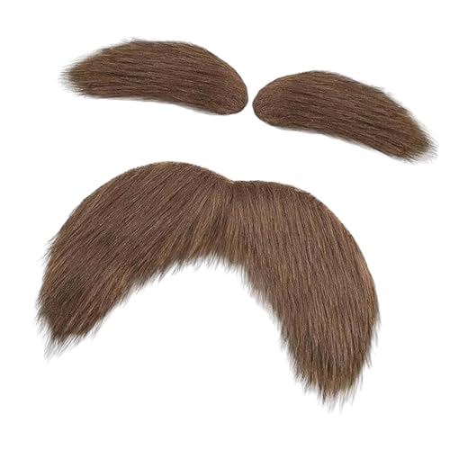 kowaku Schnurrbart Augenbrauen DIY Make-up für Opern Party Bühnenauftritt Festliche, Braun von kowaku