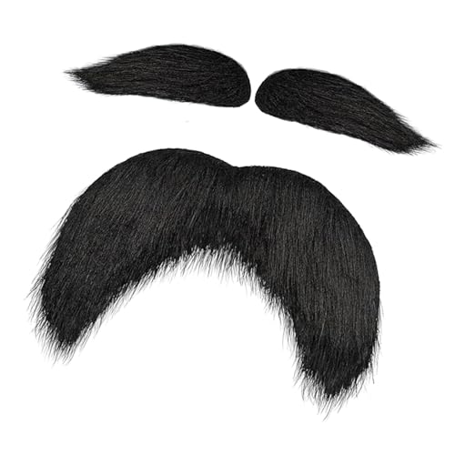 kowaku Schnurrbart Augenbrauen DIY Make-up für Opern Party Bühnenauftritt Festliche, Schwarz von kowaku