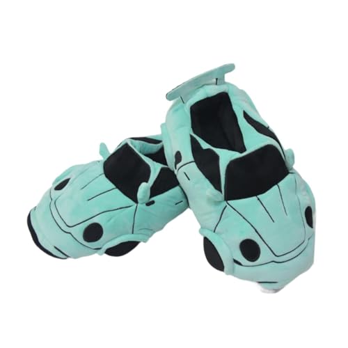 kowaku Simulation Auto Hausschuhe Familie Cartoon Anti Slip Neujahr Geschenke Hausschuhe, GrÜn von kowaku