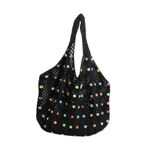 kowaku Strand Sommertasche Leichte Einkaufstasche Hobo -Tasche für Frau Party Frau Frühling, Schwarz von kowaku