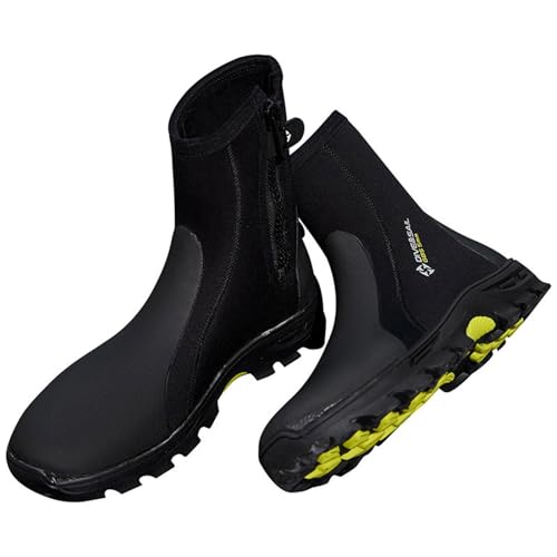 kowaku Tauchstiefel Amphibische Wasserschuhe Mehrzweck für Wassersport Verstärkte Ferse Seitlicher Reißverschluss, Eu 46 von kowaku