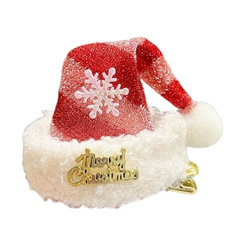 kowaku Weihnachten Haarspange Kopfschmuck Dekor Weihnachten Haarnadel für Festival Karneval, Rote Silberne Streifen von kowaku
