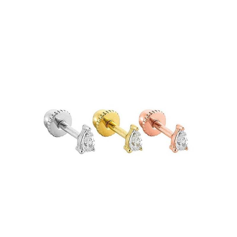 14K Gold Tragus Piercing Mit Tropfen Stein von kozmodanet