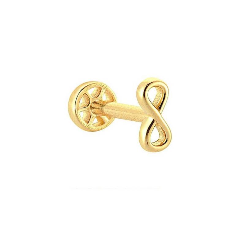 Edelsteinfrei Infinity 14K Gold Tragus Piercing von kozmodanet