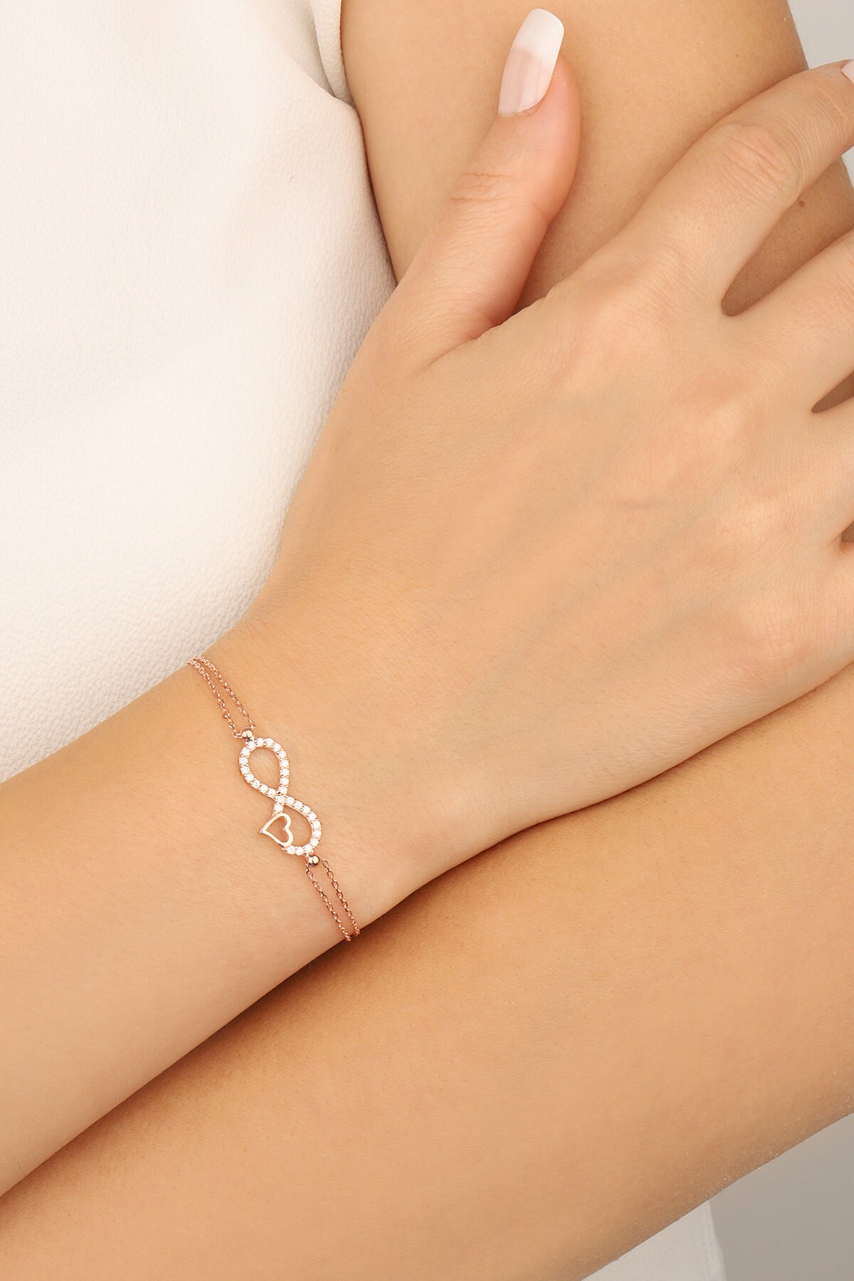 Herz Infinity Silber Armband von kozmodanet