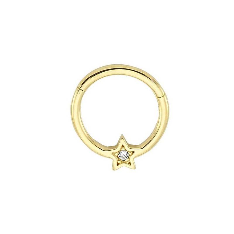 Zirkon Stern 14K Gold Helix Piercing von kozmodanet