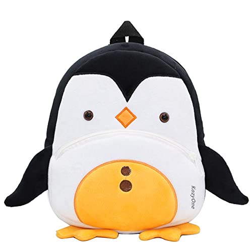 KozyOne Niedliche Tier Cartoon Rucksack Schultasche, für Kleinkind Kinder Jungen Mädchen, 3-6 Jahre alt, Kinder, Unisex (Pinguin) von KozyOne