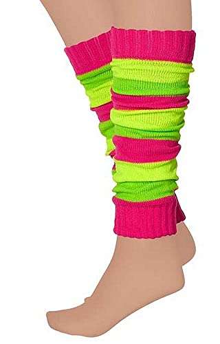 krautwear® Damen Beinwärmer Stulpen Legwarmers Overknees gestrickte Strümpfe 80er Jahre 1980er Jahre (1 x MULTI COLOR) von krautwear
