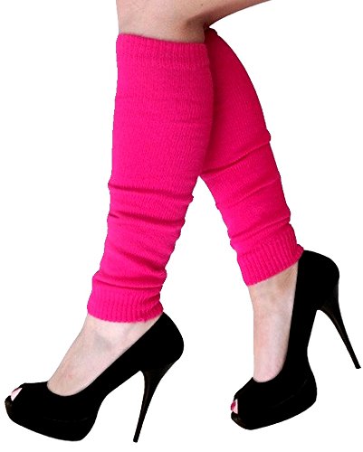 krautwear Damen Beinwärmer Stulpen Legwarmers Overknees gestrickte Strümpfe 80er Jahre 1980er Jahre, 1x fuchsia, one size von krautwear