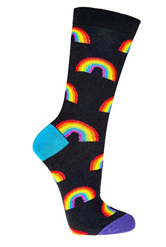 krautwear Herren Damen 2 Paar Lustige Bunte Gemusterte Fun Sneaker Socken Witzige Strümpfe Baumwolle (42-47, Regenbogen) von krautwear