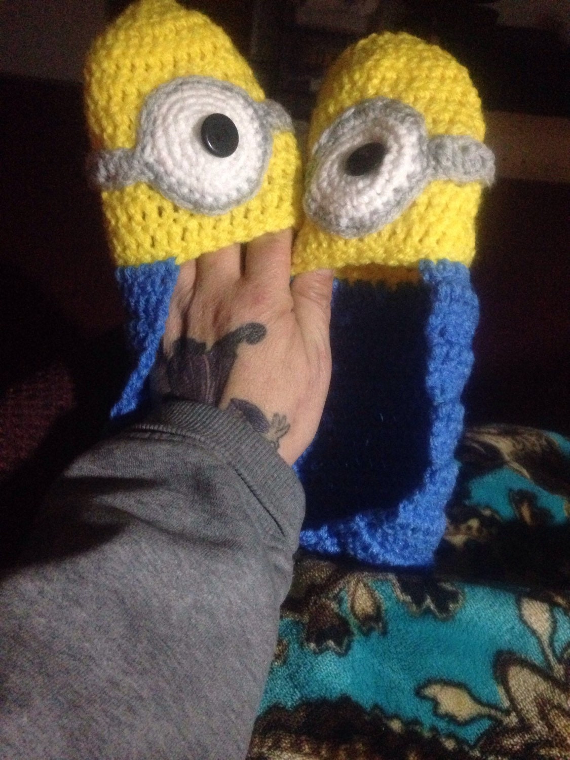 Minion Hausschuhe Minion Hausschuhe von krazycrochet