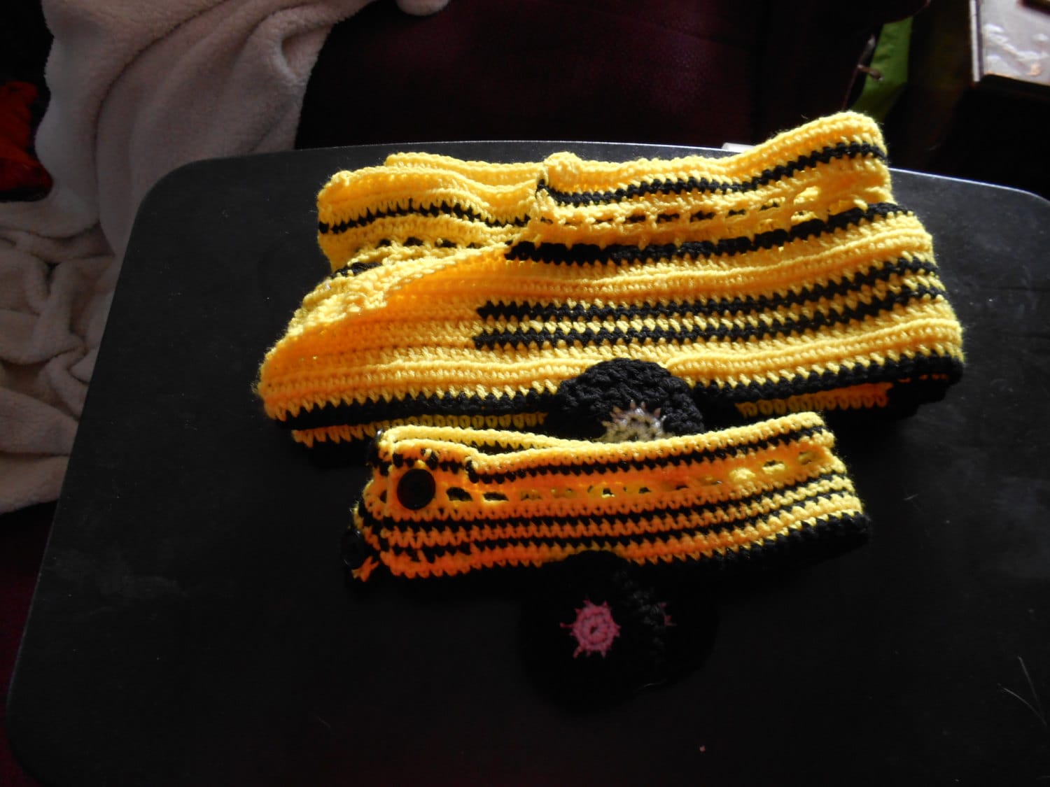 Schulbusschal Mit Passendem Stirnband Schulbusschal Mit Passendem Stirnband von krazycrochet